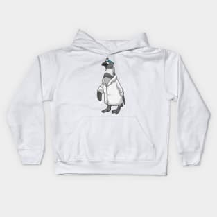 Penguin as Doctor with Doctor's coat Kids Hoodie